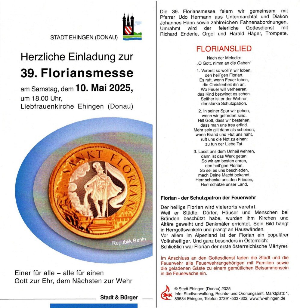Floriansmesse 2025 Ehingen